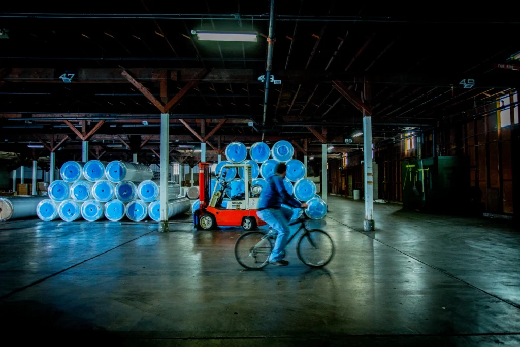 Bulk pallet storage at the Distributors Terminal warehouse in Terre Haute, Indiana, near Indianapolis.
